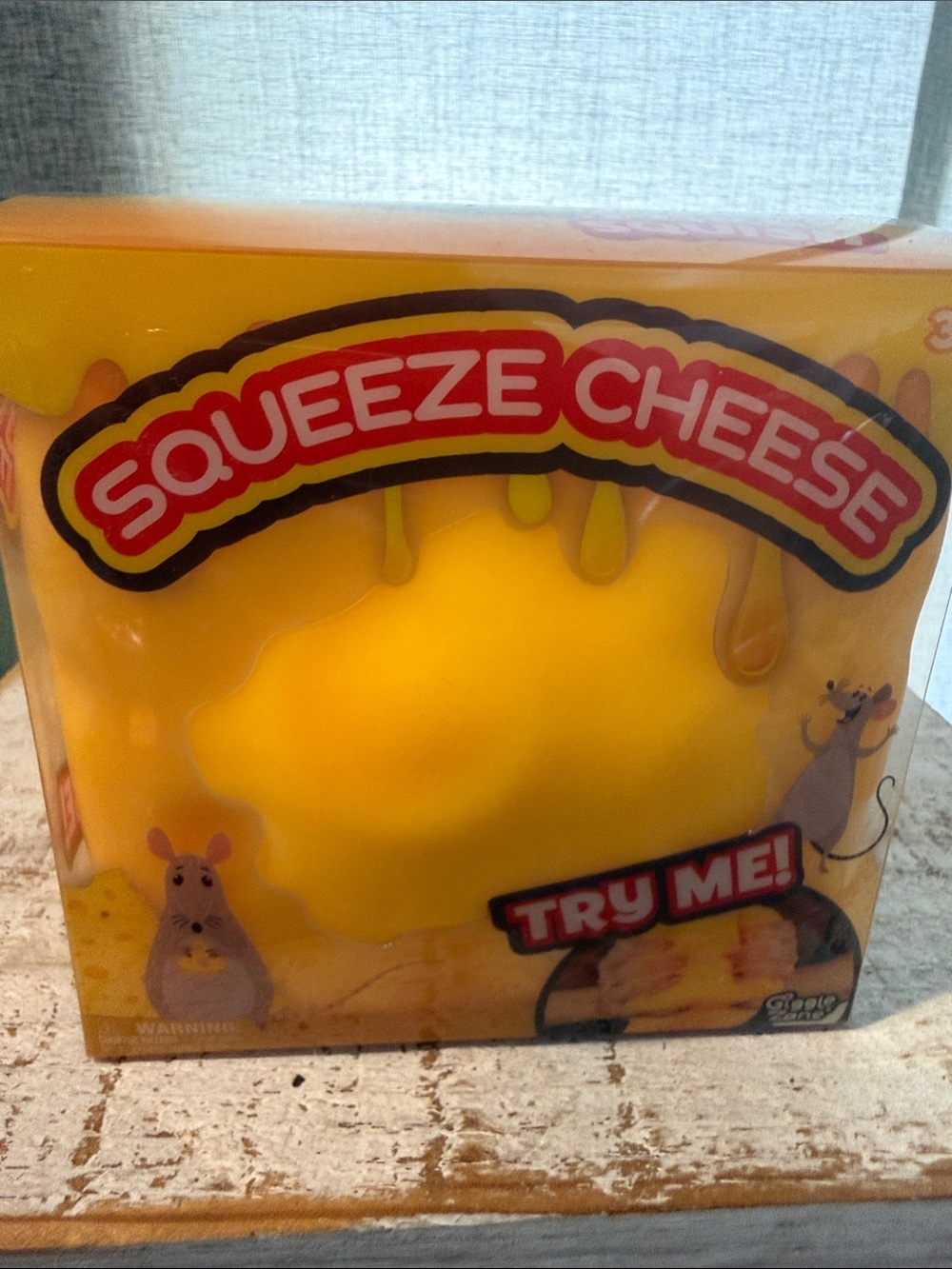 Yellow Cheese Squishy Toy Stress Ball 🆕